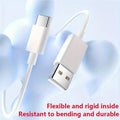 10Pcs 1M 3ft High-efficiency charging USB Type-C data cable,  adopts durable PVC flat design, portable travel data cable USB A m
