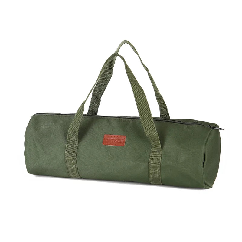 Outdoor Ground Nail Bag Camping Tent Pegs Bag Cylindrical Stake Storage Backpack Portable Miscellaneous Bag Storage Box Toolkit