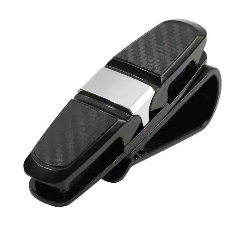 Car Sunglasses Frame Carbon Fiber Bills Glasses Clip Multi Function In Car Creative Eye Box Card Double Headed Clip On Board