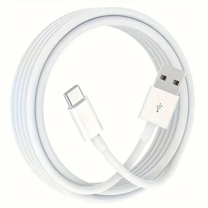 10Pcs 1M 3ft High-efficiency charging USB Type-C data cable,  adopts durable PVC flat design, portable travel data cable USB A m