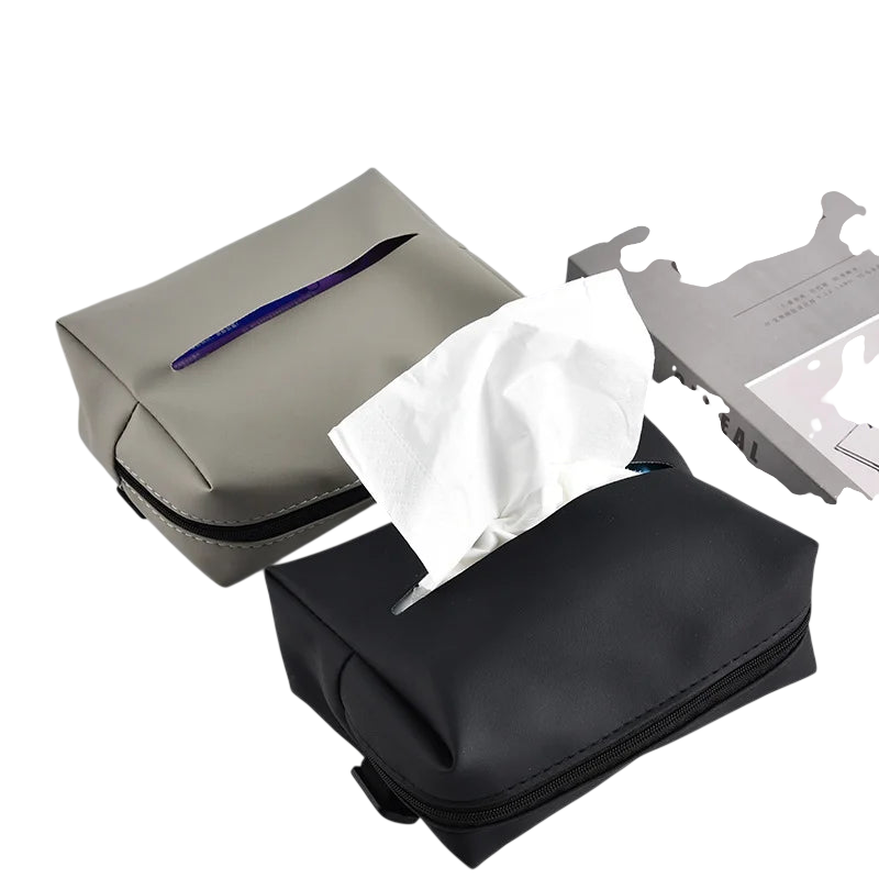 Car interior tissue box car armrest box tissue box car interior bag drawstring paper bag napkins minimalist car rear seat back